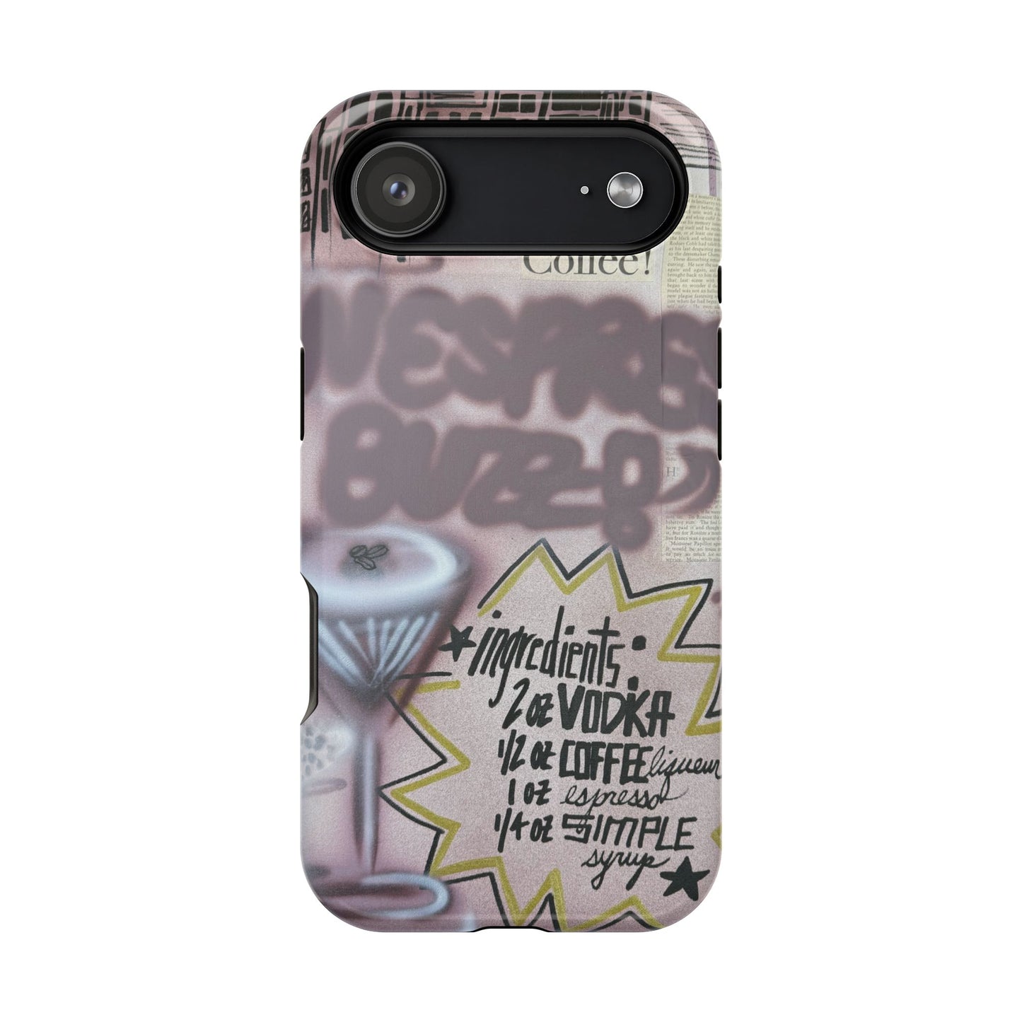 MagSafe "espresso martini" airbrush iPhone case
