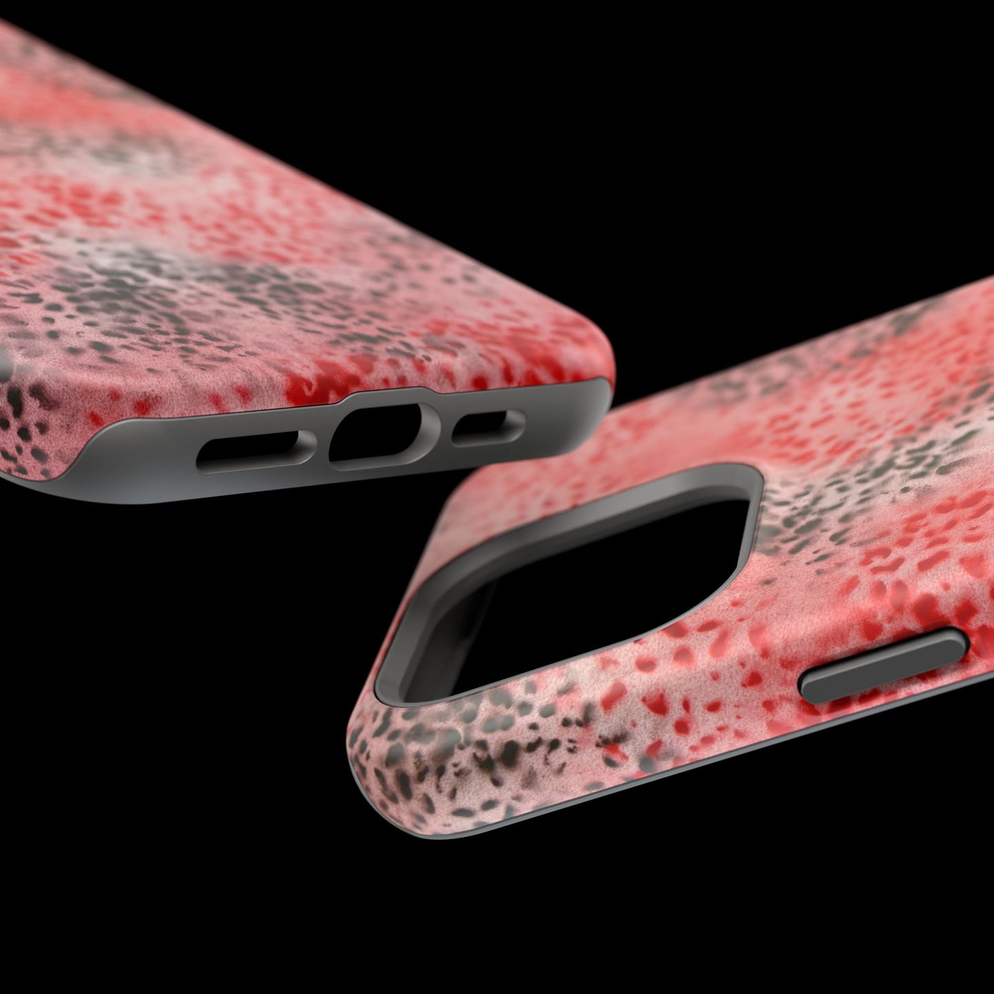 MagSafe "red cheetah" airbrush iPhone case