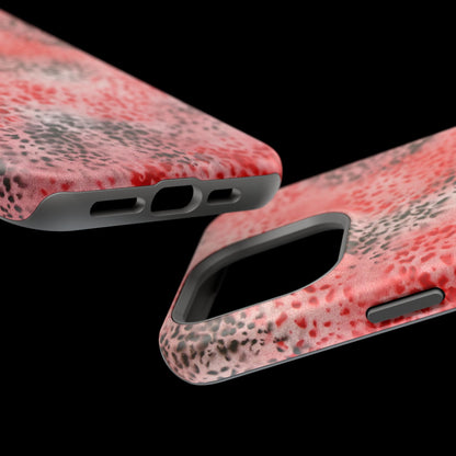 MagSafe "red cheetah" airbrush iPhone case