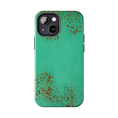 "teal cheetah" airbrush iPhone case