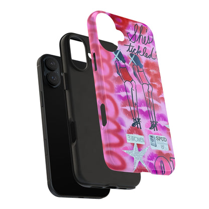 "tickled pink" airbrush iPhone case