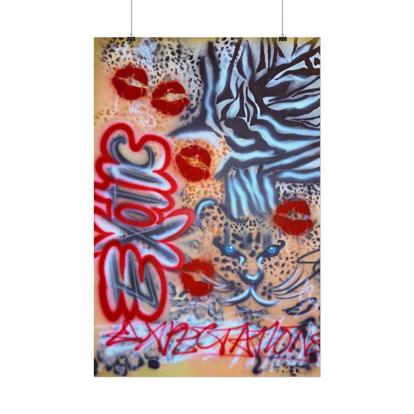 "exotic expectations" airbrush rolled print