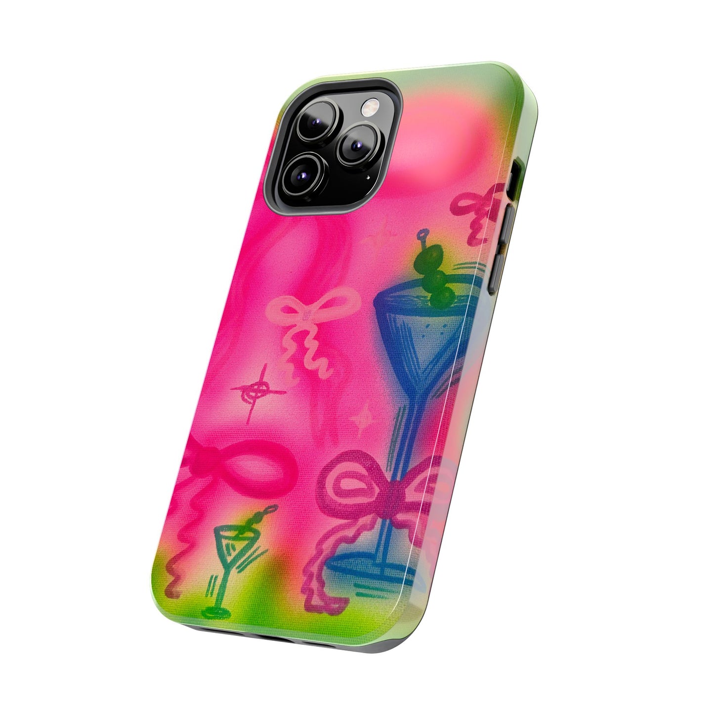 "bow martini" airbrush iPhone case