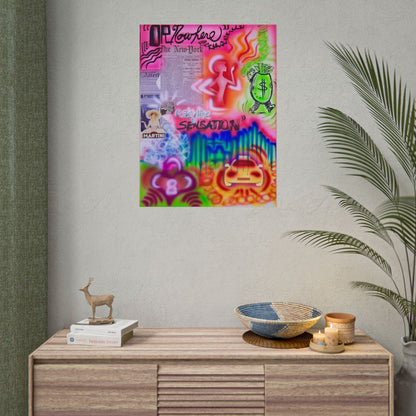 "skyline sensation" airbrush rolled print