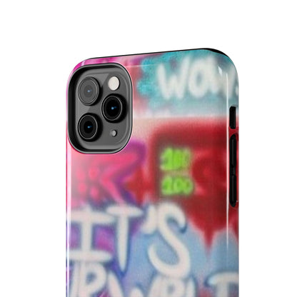 "it's ur WRLD" airbrush iPhone case