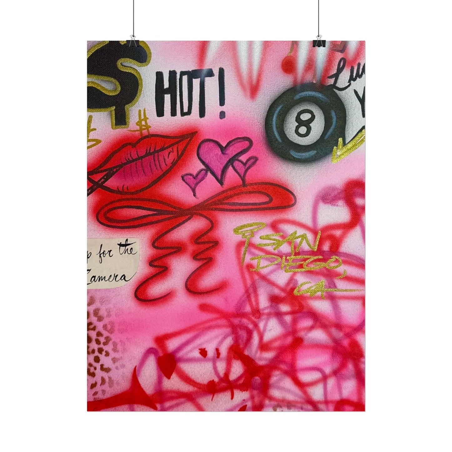 "IT girl" airbrush rolled print
