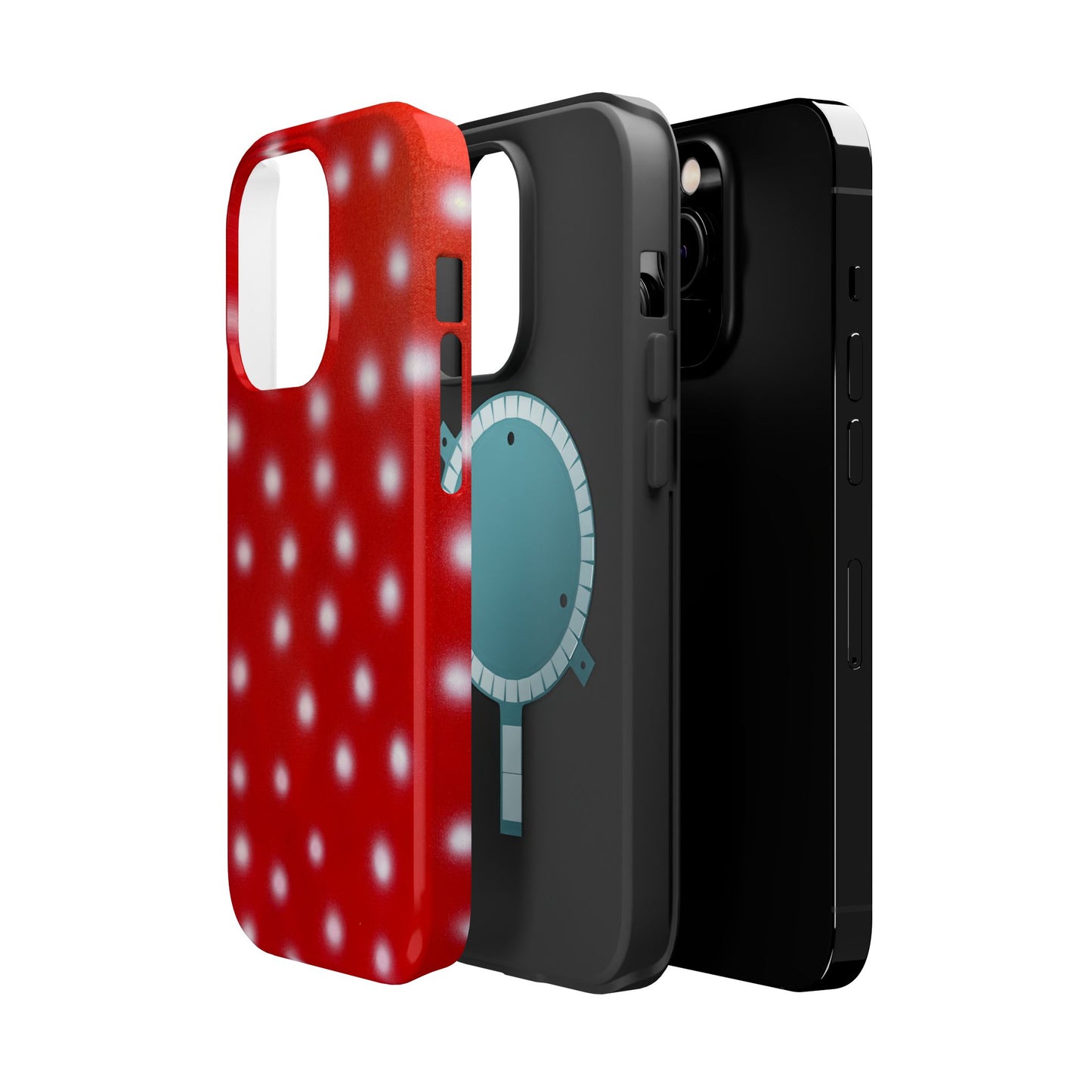 MagSafe "cherry crush polka dot" airbrush iPhone case