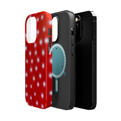 MagSafe "cherry crush polka dot" airbrush iPhone case