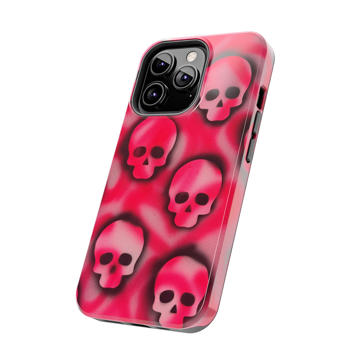 "pink skully" airbrush iPhone case