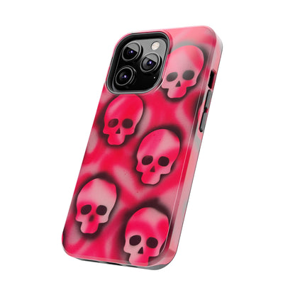 "pink skully" airbrush iPhone case