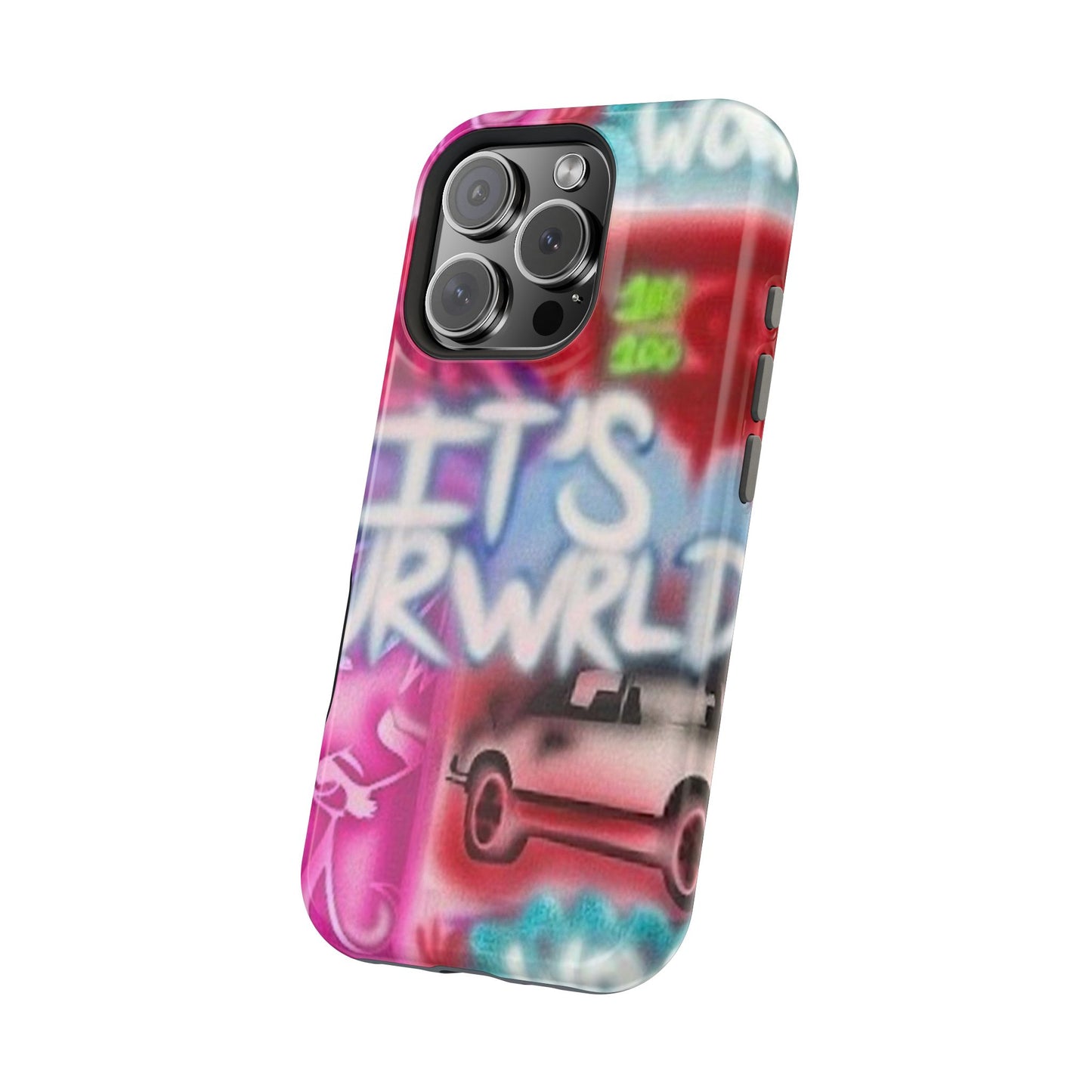 MagSafe „its ur WRLD“ Airbrush iPhone Hülle