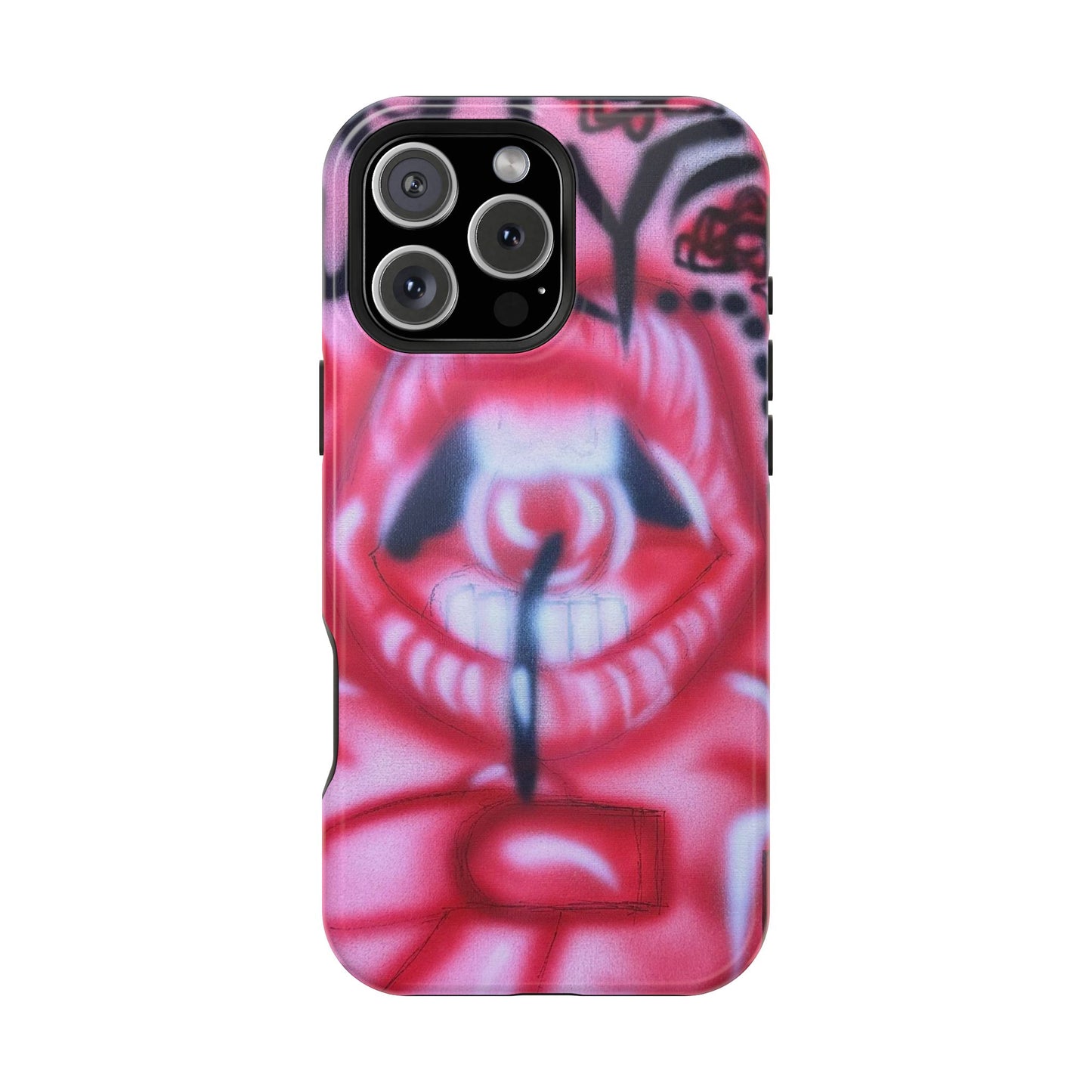 MagSafe "be happy, go lucky" Airbrush-iPhone-Hülle