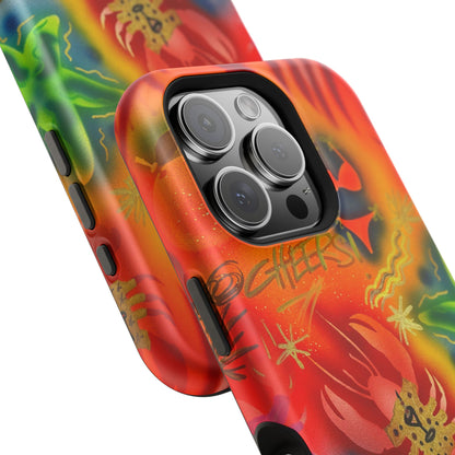 MagSafe "tipsy lobster" airbrush iPhone case