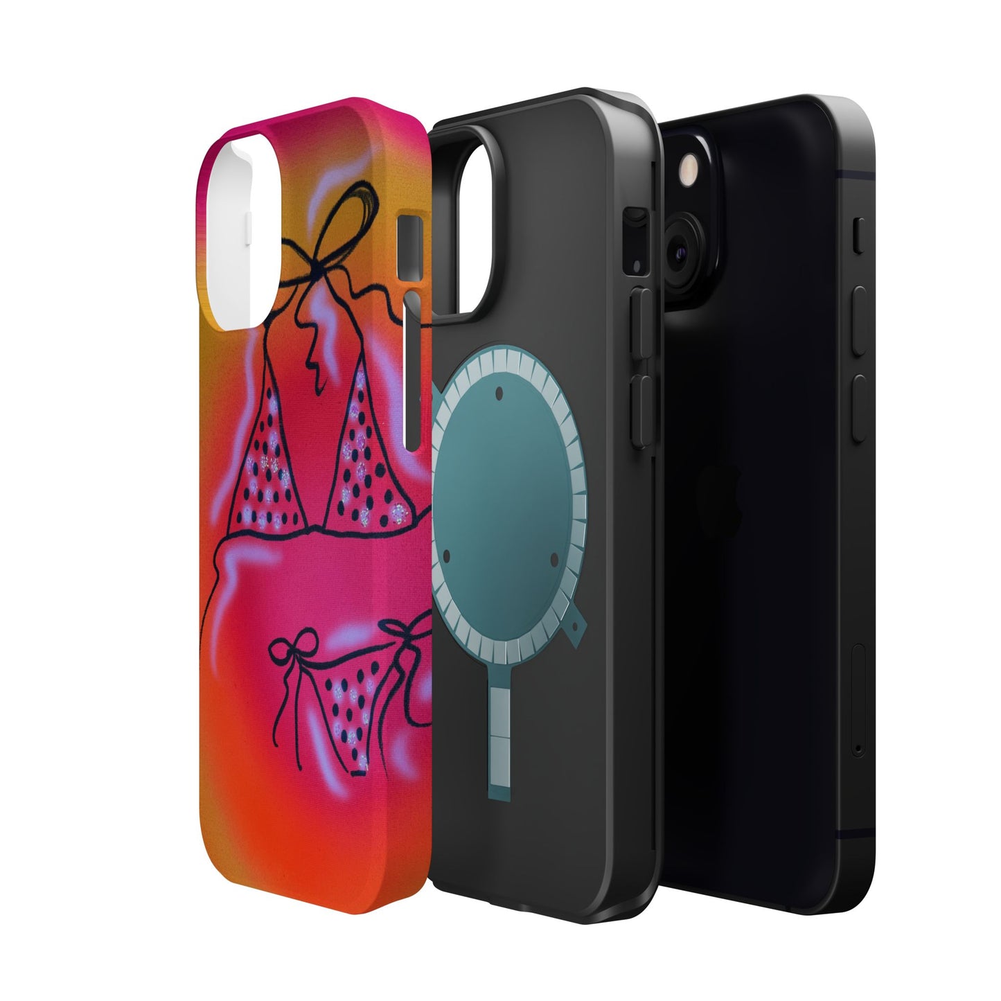 MagSafe "glitter bikini" airbrush iPhone case