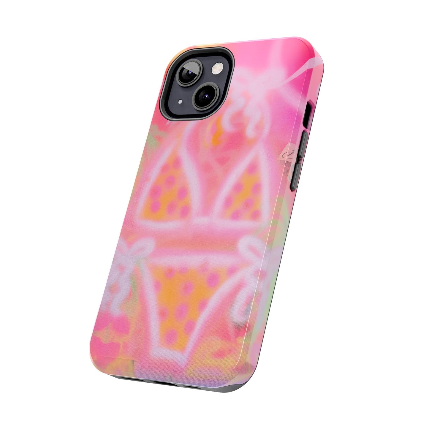 "yellow polka dot bikini" airbrush iPhone case