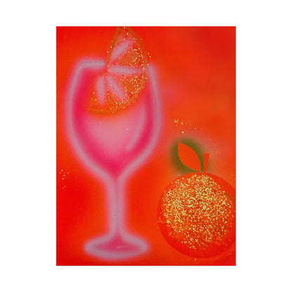 "aperol spritz" airbrush rolled print