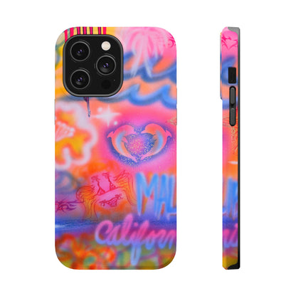"mornings in malibu" MagSafe airbrush iPhone case
