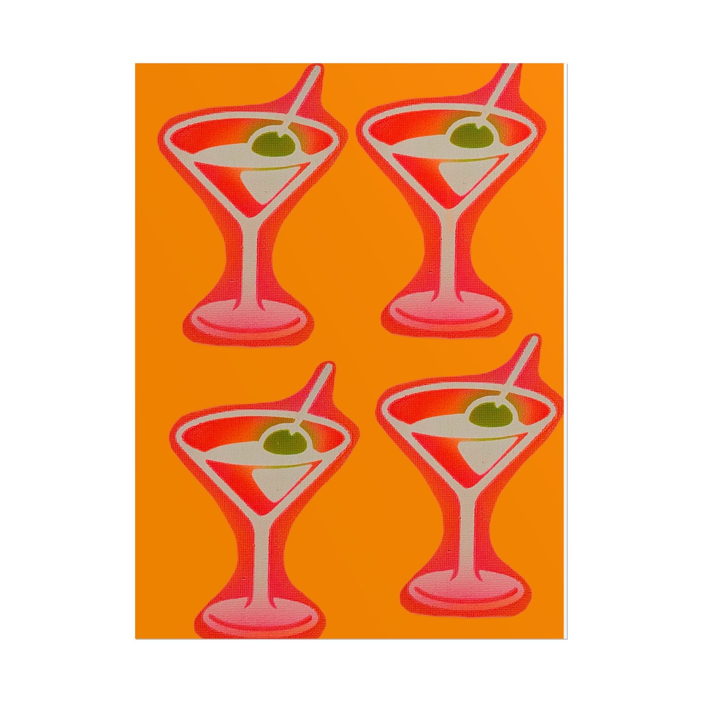 "shaken, not stirred" airbrush rolled print