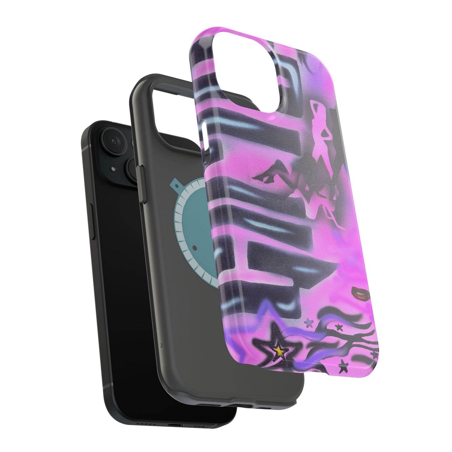 MagSafe "neon nights" airbrush iPhone case