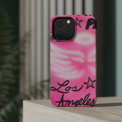MagSafe "pinke Engelsflügel" Airbrush iPhone Hülle