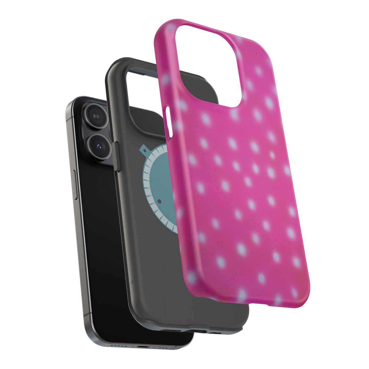 MagSafe "bubblegum polka dot" airbrush iPhone case