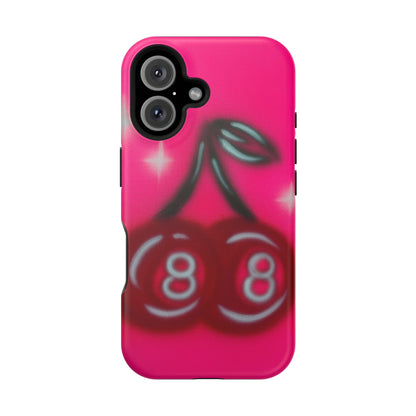 MagSafe "cherry 8ball" airbrush iPhone case