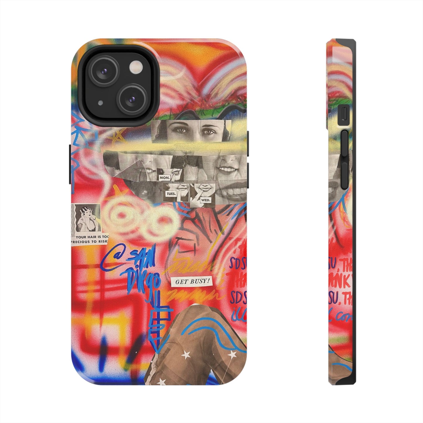"get busy!" airbrush iPhone case