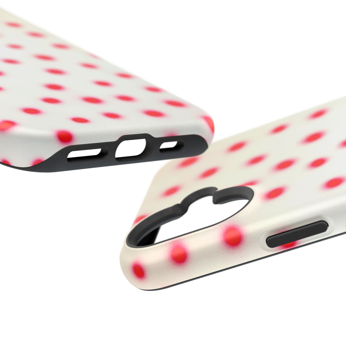 MagSafe "vanilla cherry polka dot" airbrush iPhone case