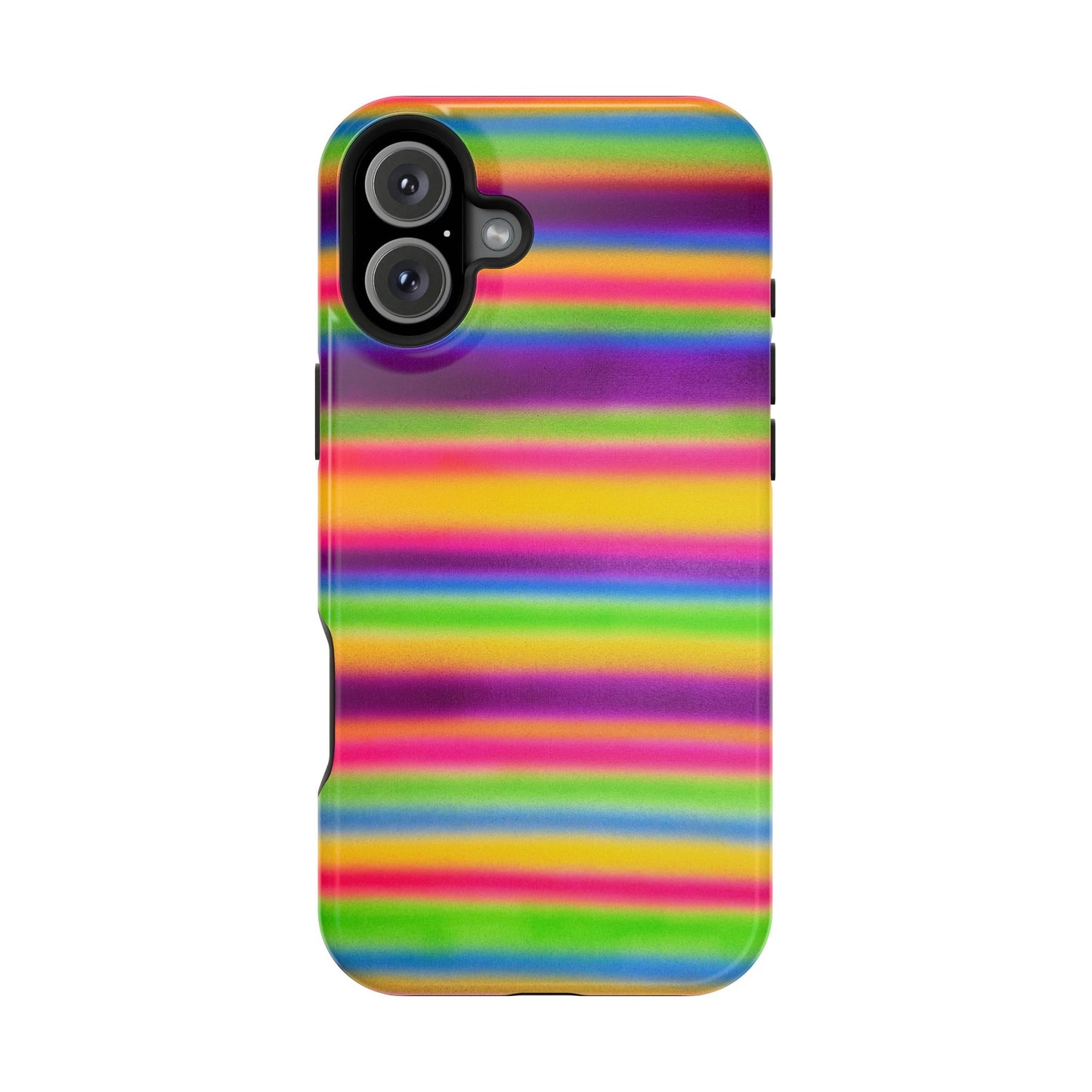 MagSafe "colorful stripes" airbrush iPhone case