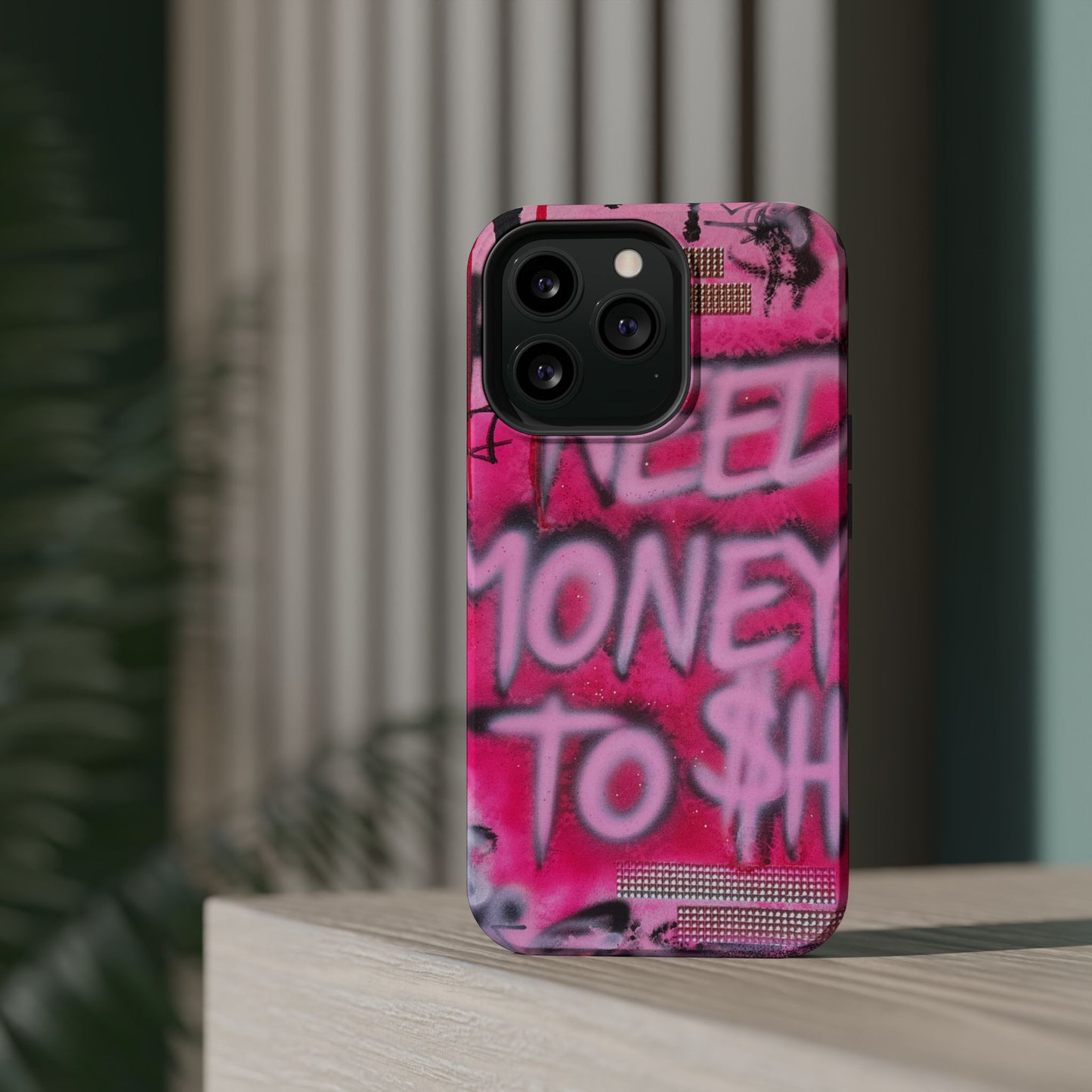 MagSafe "need $$ to shop" airbrush iPhone case