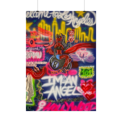 "im an angel" airbrush rolled print