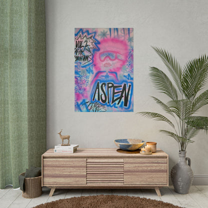 "aspen aspirations" airbrush rolled print