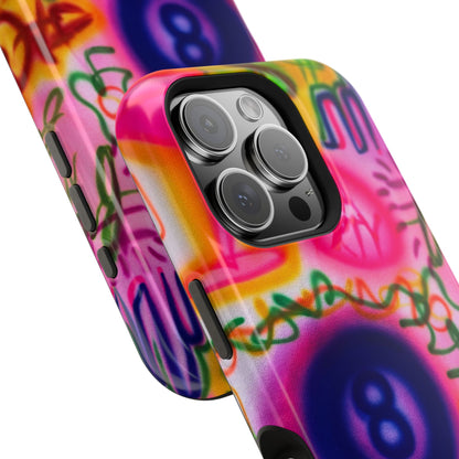 MagSafe "farbenfrohes Chaos" Airbrush-iPhone-Hülle