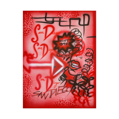 "san diego" airbrush rolled print