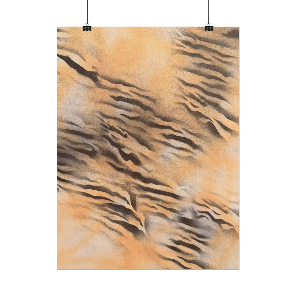 "neutral tiger" airbrush rolled print
