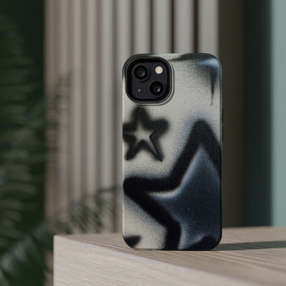 MagSafe "black & white stars" airbrush iPhone case