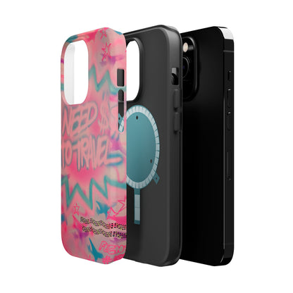 MagSafe "need $$ to travel" airbrush iPhone case