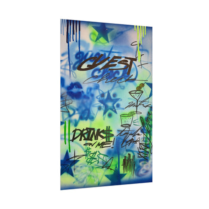 "guest check" airbrush rolled print