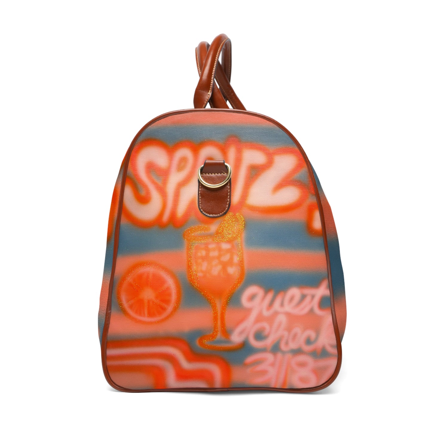 "aperol spritz pt. 2" airbrush waterproof travel bag