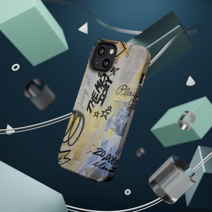 MagSafe "golden glacier" airbrush iPhone case