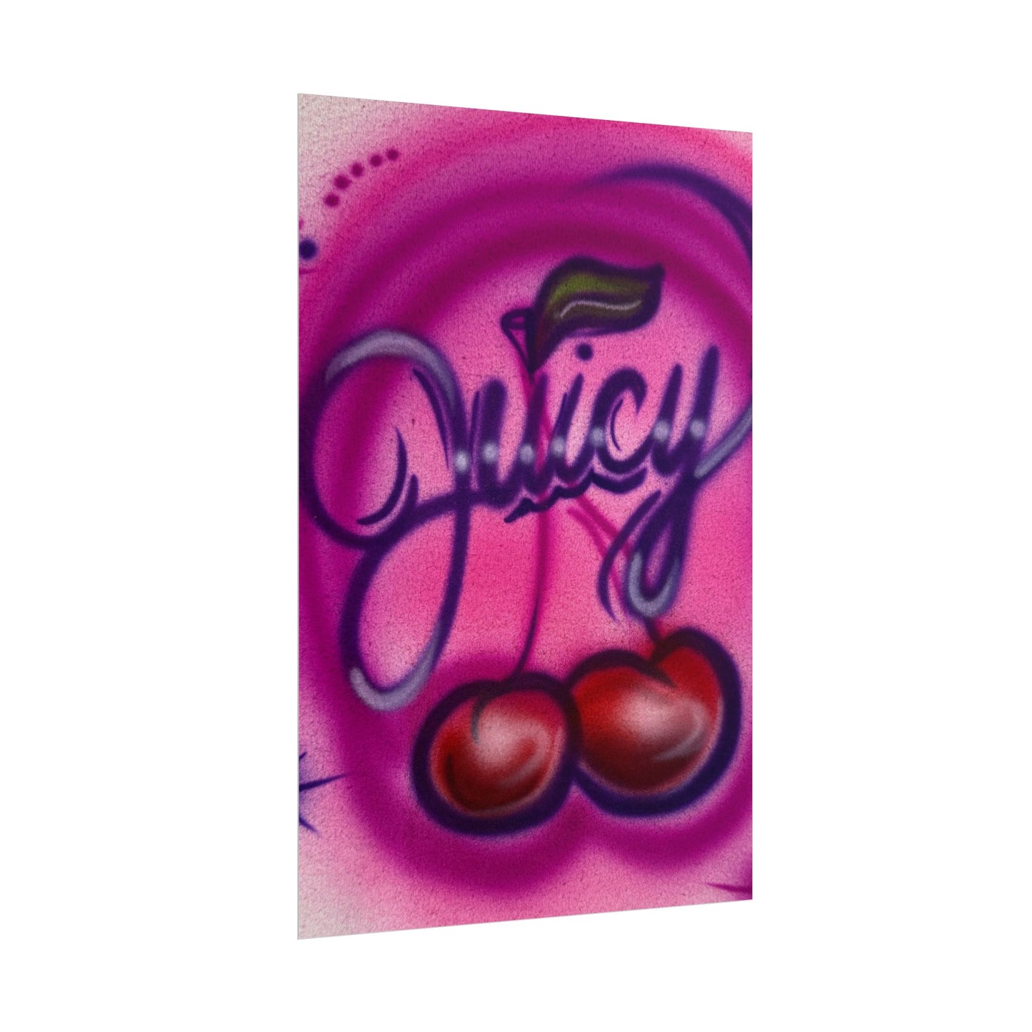 "juicy" airbrush rolled print