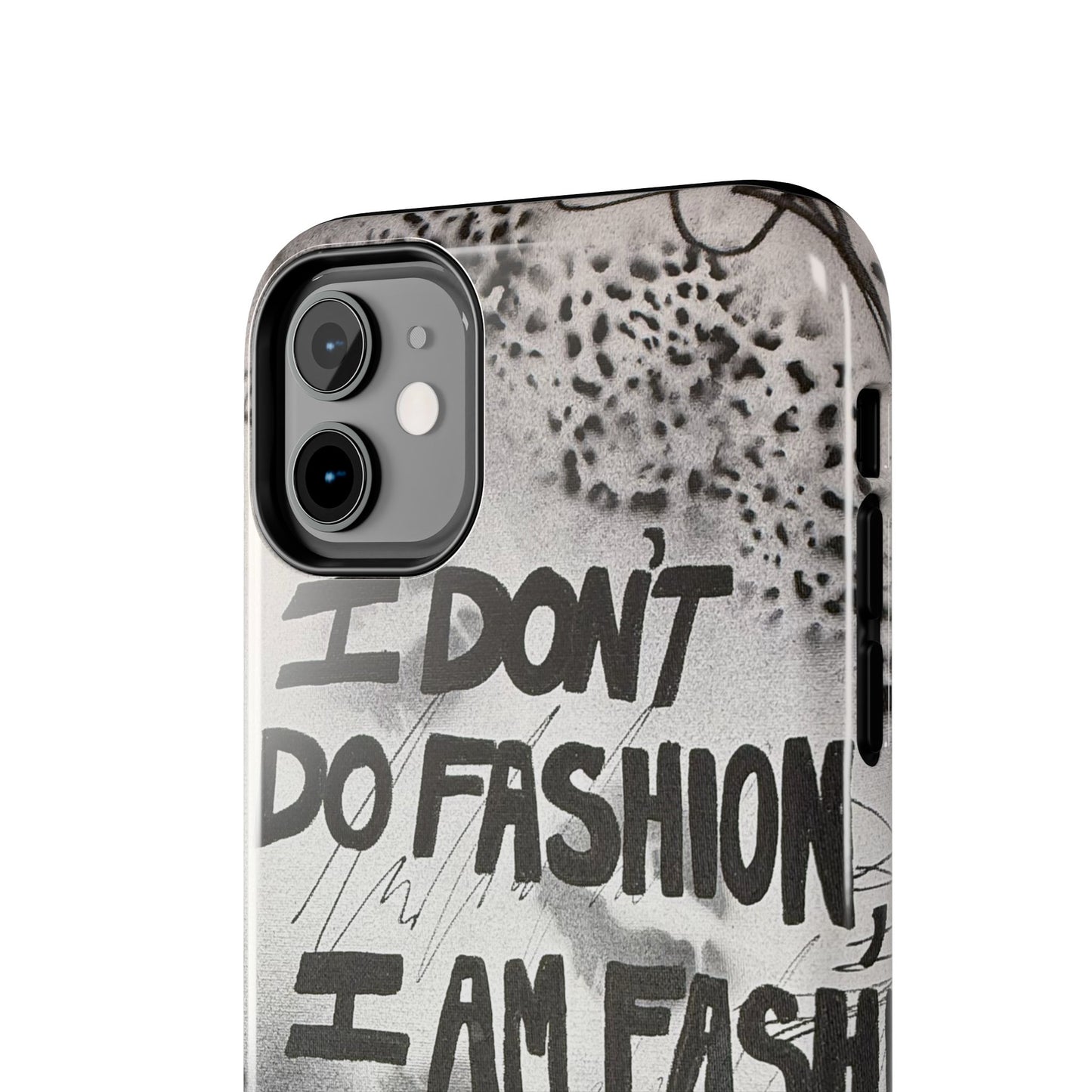 "i am fashion" airbrush iPhone case