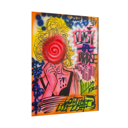 "lost in paradise" airbrush rolled print