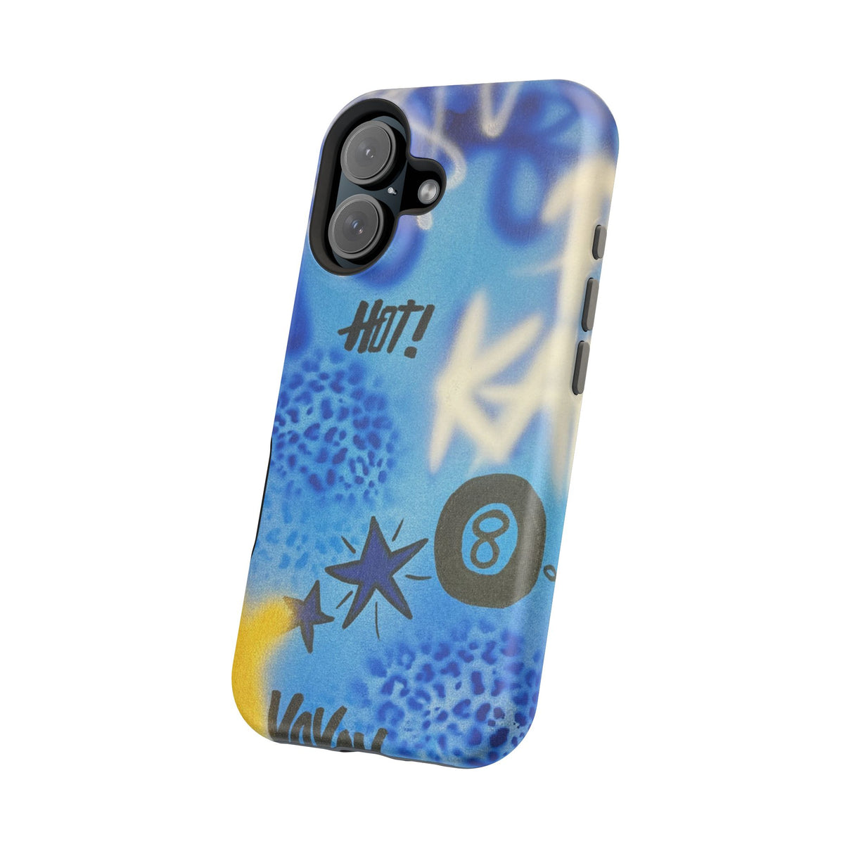 MagSafe "brilliant blues" airbrush iPhone case