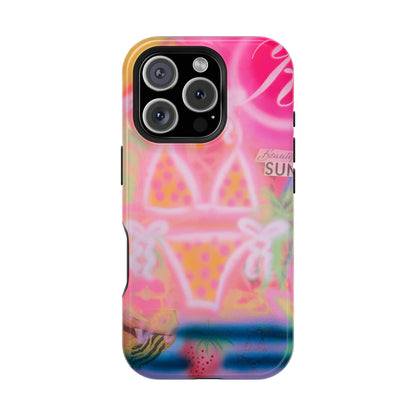 MagSafe "santa monica strawberry" airbrush iPhone case