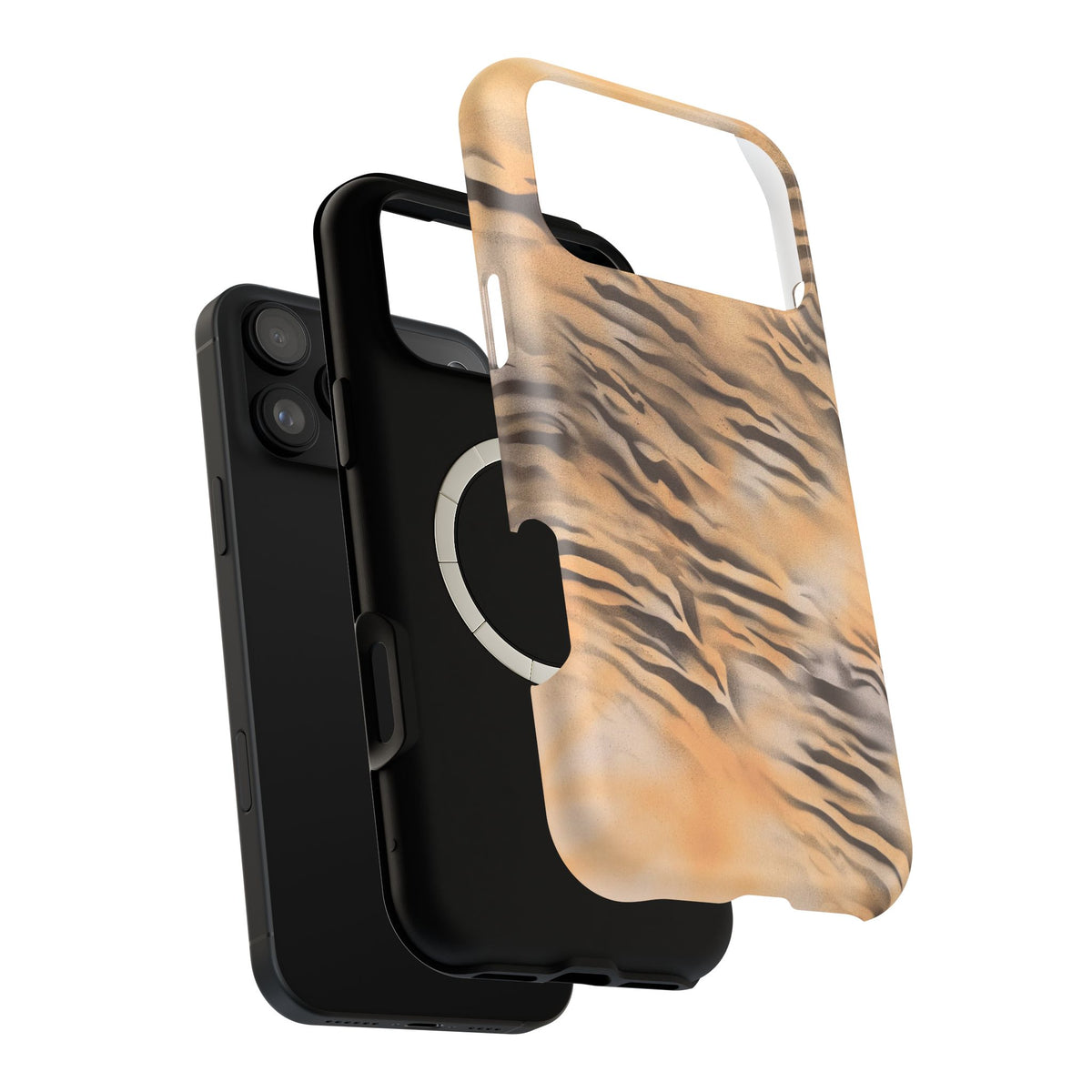 MagSafe "neutral tiger" airbrush iPhone case