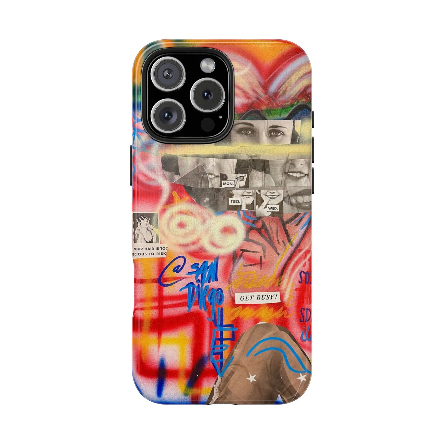 "get busy!" airbrush iPhone case