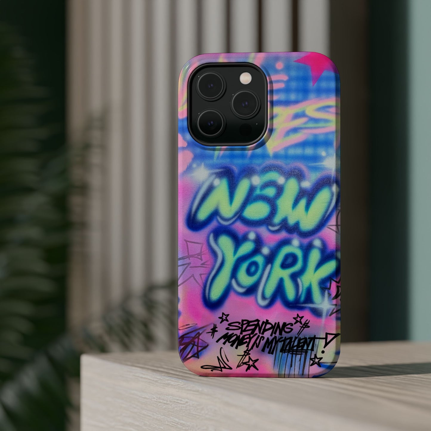 magsafe "spending $$ is my talent" airbrush iPhone case