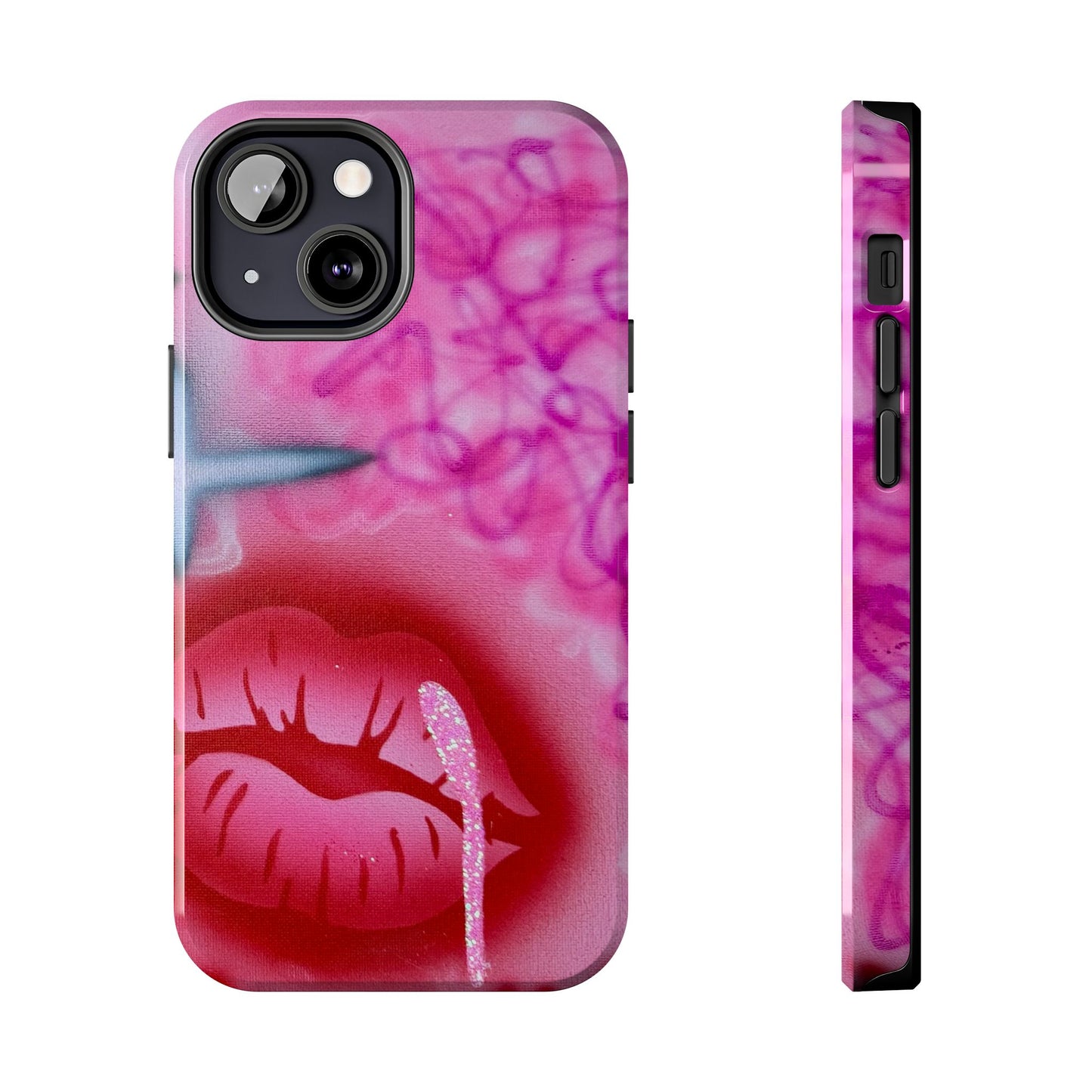 "glitter aura" airbrush iPhone case