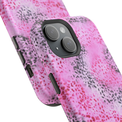 MagSafe "pink cheetah" airbrush iPhone case